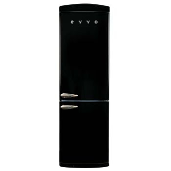 Frigorífico Combi Evvo F60 Retro Negro, 230 L + 101 L, Negro, Total No Frost