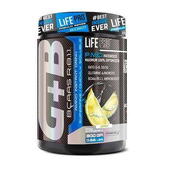 Life Pro -  Bcaa + Glutamine Ajinomoto 300 G - Recuperación Muscular -  Sabor: Limón