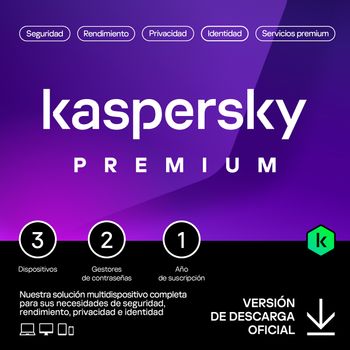 Kaspersky Premium 3 Dispositivo Licencia Digital 1 Año