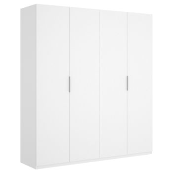 HOMCOM Armario Abierto Colgador 80x40x128cm Colgar Ropa Madera Blanco  Colgador Ruedas - Conforama