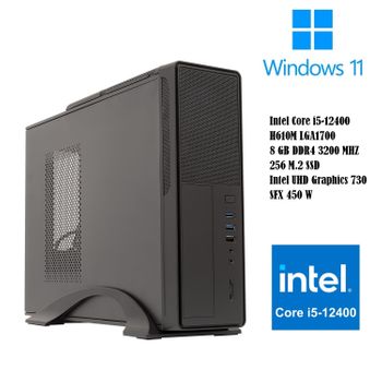 Cpu Pc Sobremesa Intel I5 12400 / 8 Gb / M.2 Ssd 256 Gb / Intel Uhd 730 / Windows 11 Pro, Ordenador De Sobremesa
