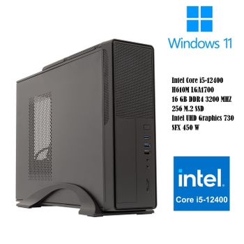 Cpu Pc Sobremesa Intel I5 12400 / 16 Gb / M.2 Ssd 256 Gb / Intel Uhd 730 / Windows 11 Pro, Ordenador De Sobremesa