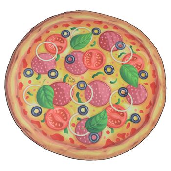 Toalla De Playa Microfibra Pizza Be Crazy 151cm X 151cm