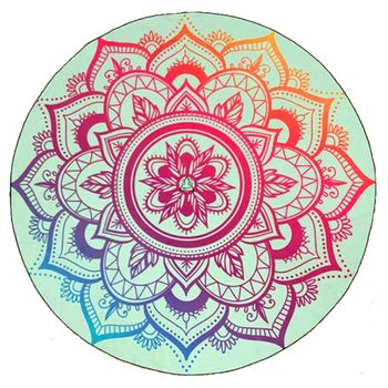 Toalla De Playa Microfibra Mandala Rosa Be Crazy 149cm X 149cm