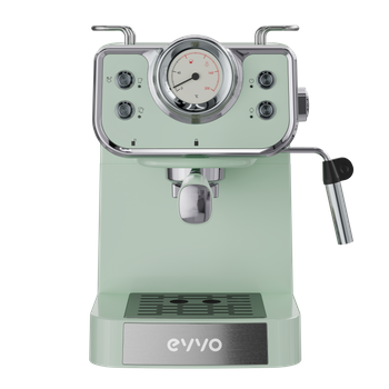 Evvo Cafetera Express Intensa Retro, 15 Bares, 950w, Doble Salida, Depósito 1,5 L