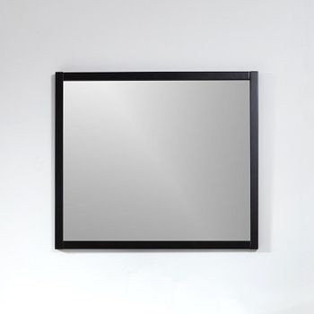 Espejo Rectangular Smart 80x70cm Con Marco Negro Mate