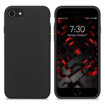 Funda Silicona Para Apple Iphone 7 / 8 / Se 2020 Negro - Librephonia
