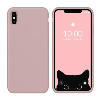 Funda Silicona Para Apple Iphone Xs Max Rosa Arena - Librephonia