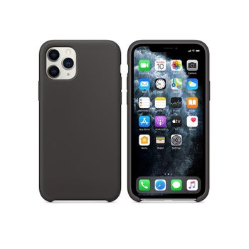 Funda Silicona Para Apple Iphone 12 | 12 Pro Negro - Librephonia