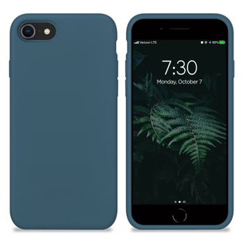 Funda Silicona Para Apple Iphone 7 / 8 / Se 2020 Azul Cosmos - Librephonia