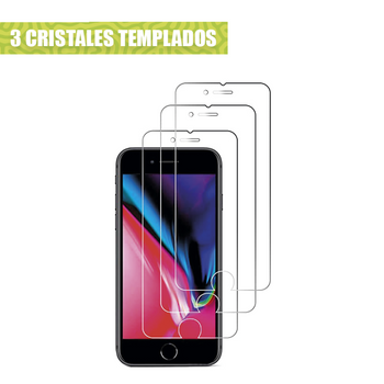 Protector De Pantalla Para Apple Iphone 7 | 8 | Se 2020 Cristal Templado | Pack 3 Unidades - Librephonia