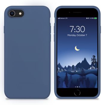 Funda Silicona Para Apple Iphone 7 / 8 / Se 2020 Azul Océano - Librephonia