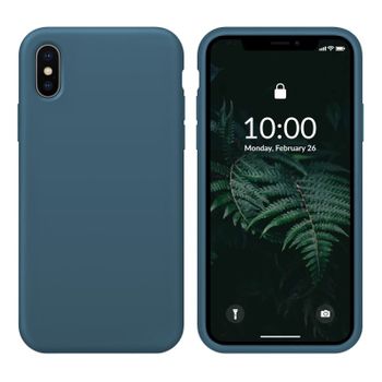 Funda Silicona Para Apple Iphone X / Xs Azul Cosmos - Librephonia