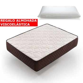 Pack Colchon + 2 Almohadas Viscoelasticas 70 Cm Descansin | 135 X 190 | Ideal Para Personas Con Dolores De Espalda | Alta Firmeza | Efecto Nube