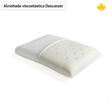 Almohada 80cm Viscoelastica Descansin | Efecto Nube | Tejido Bamboo | Alivia Tensiones | Doble Funda