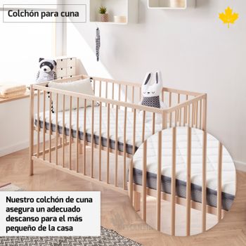 Colchon De Cuna Descansin | 55 X 115 Cm | Funda Lavable | Descanso Para Tu Beba | Versatilidad | Antireflujo