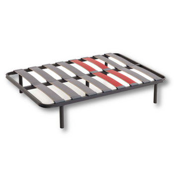 Somier 105x200 Cm Multiláminas Con Reguladores Lumbares Tubo Acerado 40x30  Mm Láminas De Haya Antideslizantes + 5 Patas Cilíndricas De 32 Cm. con  Ofertas en Carrefour