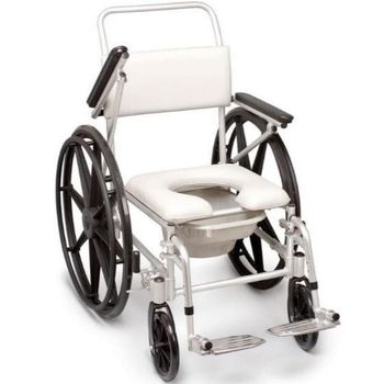 Silla de Ruedas WC para Ducha Baño de Traslado con Deposito — OrtoPrime