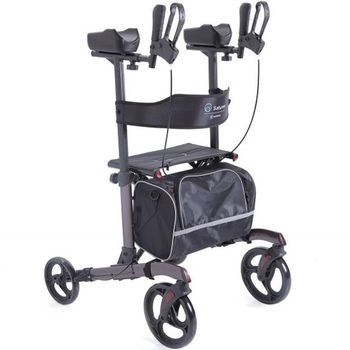 Carro de la compra andador, 4 ruedas, Hasta 120 Kg, Plegable, Con bolsa, Sistema de frenado, Negro, Coliseo