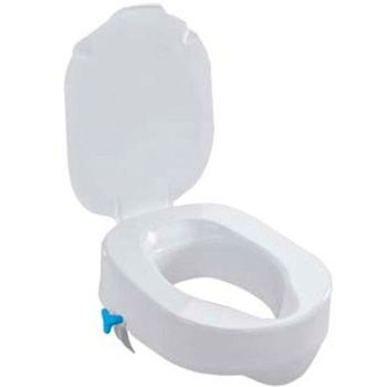 Elevador WC, Con tapa, 14 cm, Blanco, Ajustable, Titán