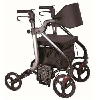 Andador Para Ancianos Mobiclinic Andador Adultos Aluminio Ligero Plegable  Con Asiento Y 2 Ruedas Capitel Gris con Ofertas en Carrefour