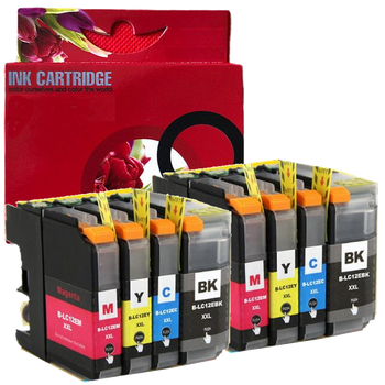 Tinta Compatible Brother Lc-12ebk Lc-12ec Lc-12em Lc-12ey Multicolor Pack 8