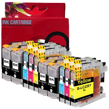 Tinta Compatible Brother Lc-22ebk Lc-22ec Lc-22em Lc-22ey Multicolor Pack 10