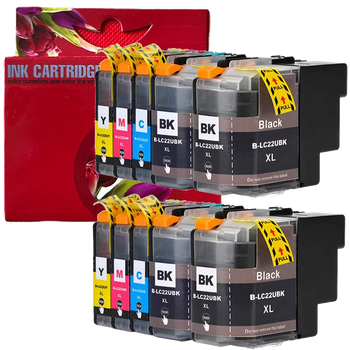 Tinta Compatible Brother Lc22ubkbp Lc22ucbp Lc22umbp Lc22uybp Multicolor Pack 10