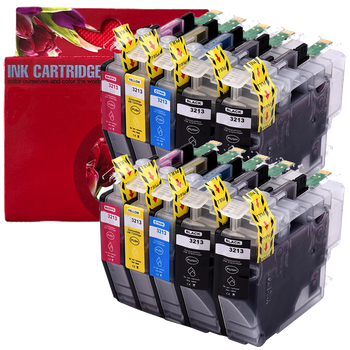 Tinta Compatible Brother Lc-3213bk, Lc-3213c, Lc-3213m, Lc-3213y Multicolor Pack 10
