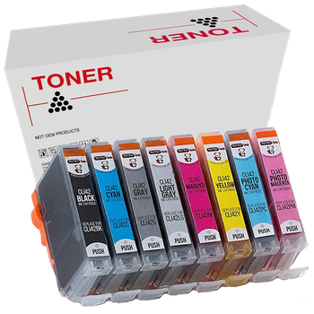 Tinta Compatible Canon Cli42 Bk C M Y Pc Pm Gy Lgy Multicolor Pack 8