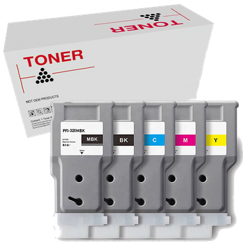 Tinta Compatible Canon Pfi320 2889c001 2890c001 2891c001 2892c001 2893c001 Multicolor Pack 5