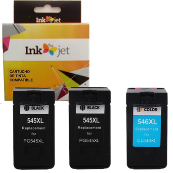 Tinta Compatible Canon Pg545xl Cl546xl Negro Y Color Pack 3