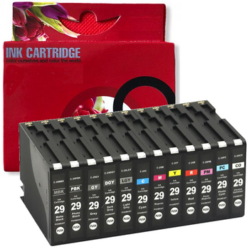 Tinta Compatible Canon Pgi29 Multicolor Pack 12