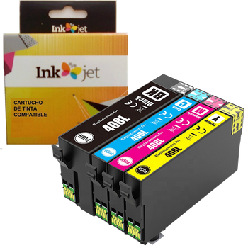 Tinta Compatible Epson 408l T09k1 T09k2 T09k3 T09k4 Multicolor Pack 4