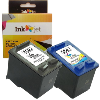 Tinta Compatible Hp 21xl 22xl (c9351ae / C9351ce, C9352ae / C9352ce) Negro Y Color Pack 2