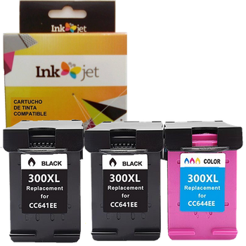 Tinta Compatible Hp 300xl - Cc640ee / Cc641ee, Cc644ee / Cc643ee Negro Y Color Pack 3