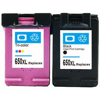 Tinta Compatible Hp 650xl (cz101ae Cz102ae) Negro Y Color Pack 2