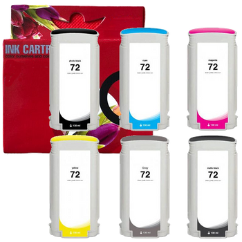 Tinta Compatible Hp 72 - C9370a C9371a C9372a C9373a C9374a C9403a Multicolor Pack 6