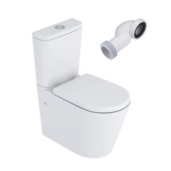 Combo Inodoro Redondo Fondo Reducido Con Cisterna, Tapa Con Caída  Amortiguada + Bidet A Suelo Redondo, Blanco Mate con Ofertas en Carrefour