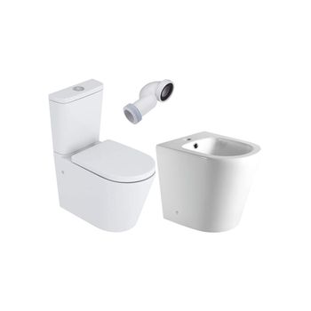 WC Inodoro Suspendido Empotrado Rimless Blanco Brillo