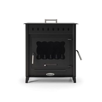 Estufa De Leña Granade Con Horno Y Puerta Lateral Modelo Vesubio 2 De 14,3 Kw - Prensa Stove