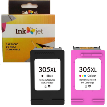 Tinta Compatible Hp 305xl - 3ym62ae / 3ym61ae, 3ym63ae / 3ym60ae Negro Y Color Pack 2