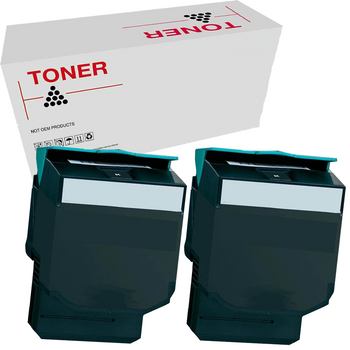 Toner Compatible Lexmark 802sk / 80c2sk0 / 80c2ske Negro Pack 2