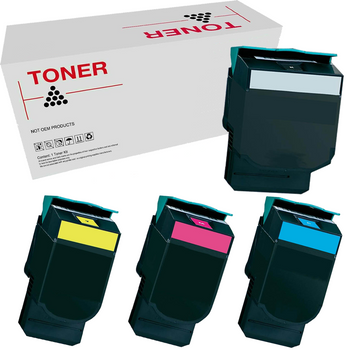 Toner Compatible Lexmark 802sk 802sc 802sm 802sy Multicolor Pack 4