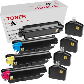 Toner Compatible Kyocera Tk5270 -  1t02tv0nl0 1t02tvcnl0 1t02tvbnl0 1t02tvanl0 Multicolor Pack 4