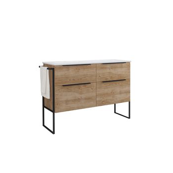 Mueble De Baño Montado 120cm Palio, Blanco / Roble Claro con Ofertas en  Carrefour