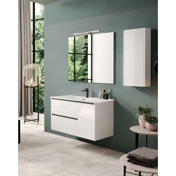 Higsose Armario de Lavabo Madera Contrachapada Gris Sonoma Muebles