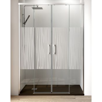 Mampara De Bañera 1 Fija+1 Giratoria Perfil Gris Mate 110x140cm Aica con  Ofertas en Carrefour