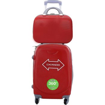 Maleta De Cabina Trolley De Viaje Con Neceser A Juego Equipaje De Mano (rojo)