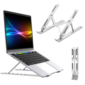 Soporte Aluminium Fuerte Ajustable Tablet Y Portátiles De 11" A 17" Gift4me Compatible Con Tablet Plata